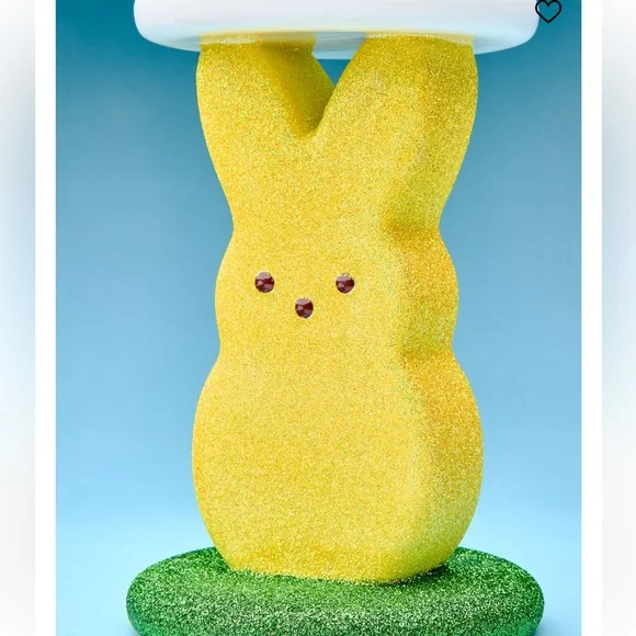 BBW PEEPS GLITTERY MARSHMALLOW BUNNY CANDLE HOLDER NWT - Picture 3 of 5